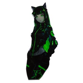 Tankpad Anime Cat Girl Dark Green Paint Protection Car Sticker Decorative Sticker X509651VA