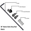 SANKINS 18" Cane Bolt Drop Rod Heavy Duty Hardware Black