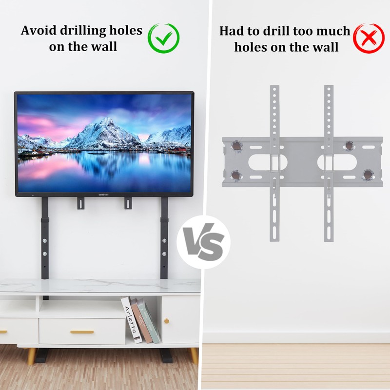 unho Universal Against The Wall TV Stand Floor: Free Standing