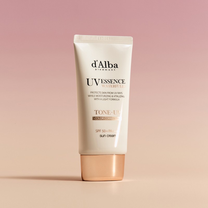 Dalva Vegan Waterful Pink Tone-Up Sun Cream 50mlX2 / 달바