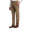 Paul Fredrick Men's Wool Gabardine Pleated Pants Light Brown 36