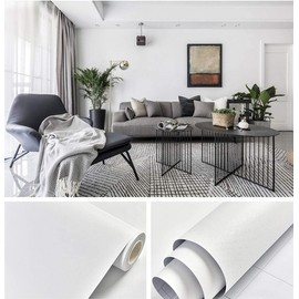 Wallpaper Sticker, White, Remake Sheet, Solid, Removable, Waterproof, Wallpaper Sheet, Cutting Sheet, Renovation Sheet, Thick, Stylish, Removable, White Wallpaper, DIY, Heat Resistant, 11.8 x 78.7 inches (30 x 200 cm)
