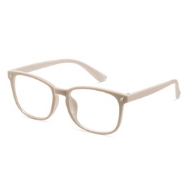 Gaoye Blue Light Blocking Glasses - Fashion Square Fake Eyeglasses, Anti UV Ray Computer Gaming Glasses, Blue Blockers Glasses for Women/Men (Light Coffee)