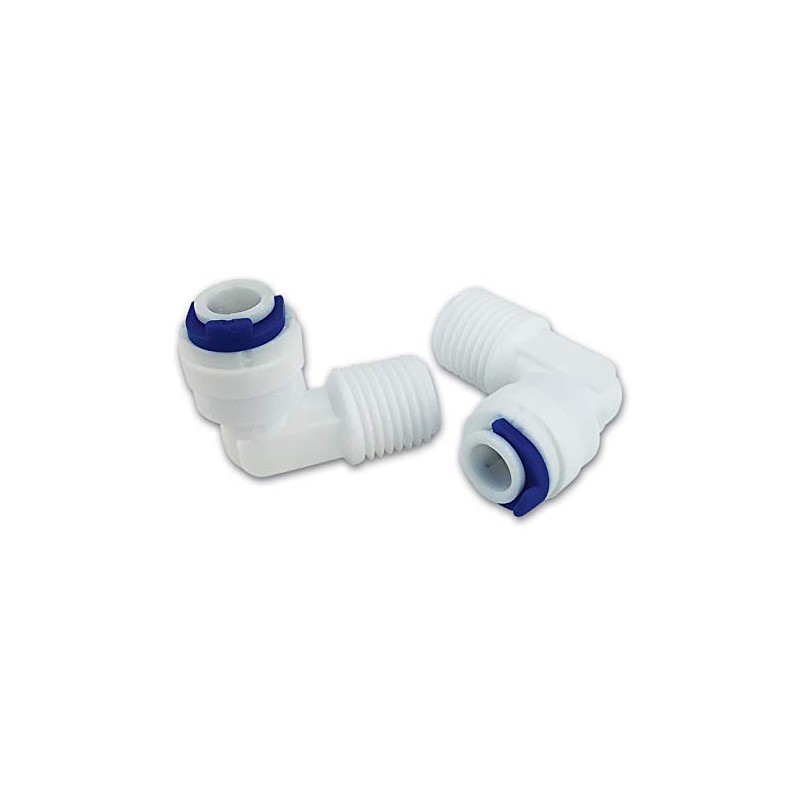 Finerfilters 1/4" Male x 1/4" Push Fit Plastic Elbow Fittings