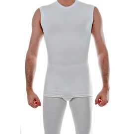 Underworks Cotton Concealer Compression Muscle Shirt Top, 3X, White