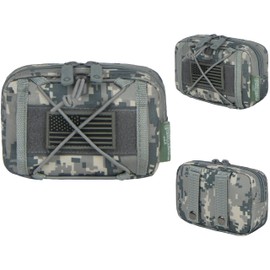 Compatible Tactical Multi-purpose EDC Utility Waist Belt MOLLE Pouch Bag FLAG (Digital Camo)