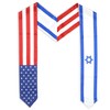 USA And Israel Flag Graduation Stole, Satin Embroidery Graduation Sash