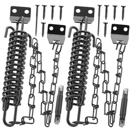 Screen Door Chain for Door Spring - 2 Pack Storm Door Chain Spring for Wind Safety Storm Door Closer Stop Front Screen Door Security Prevent Opening Damage, Heavy Duty Hardware Door Stopper Chain