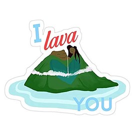 I Lava You, Lava Decal Sticker - Sticker Graphic - Auto, Wall, Laptop, Cell, Truck Sticker for Windows, Cars, Trucks