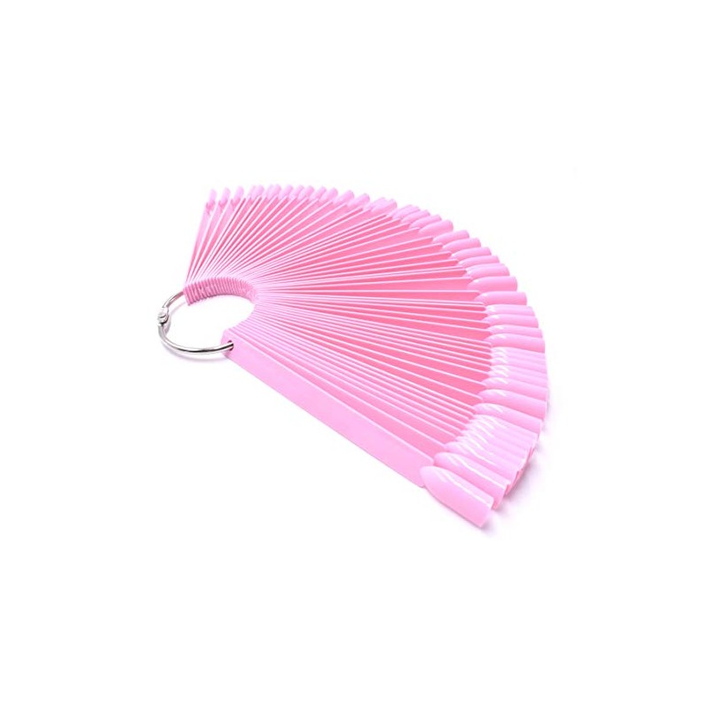 2 Sets 100 Tips Fan Shape Plastic Nail Art Tips