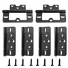 bociloy 6Pcs 3 Inch Non-Mortise Hinge, Black Bifold Door Hinges