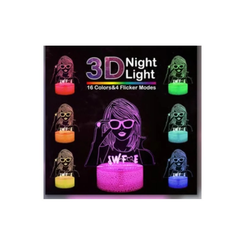Unbranded 3D Creative Visualization LED Lamp SWIFTIE w Remote &