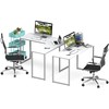 SHW 48-Inch Mission L-Shaped Home Computer Desk, White