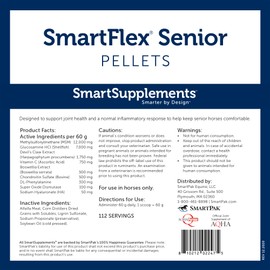SmartPak SmartFlex Senior Pellets | Horse Joint Supplement with Chondroitin Sulfate, Glucosamine and More | Joint Supplement for Senior Horses | 14.8 lb Bag