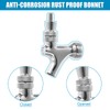 2Pcs Draft Keg Tap Beer Faucet, Stainless Steel Core Polished