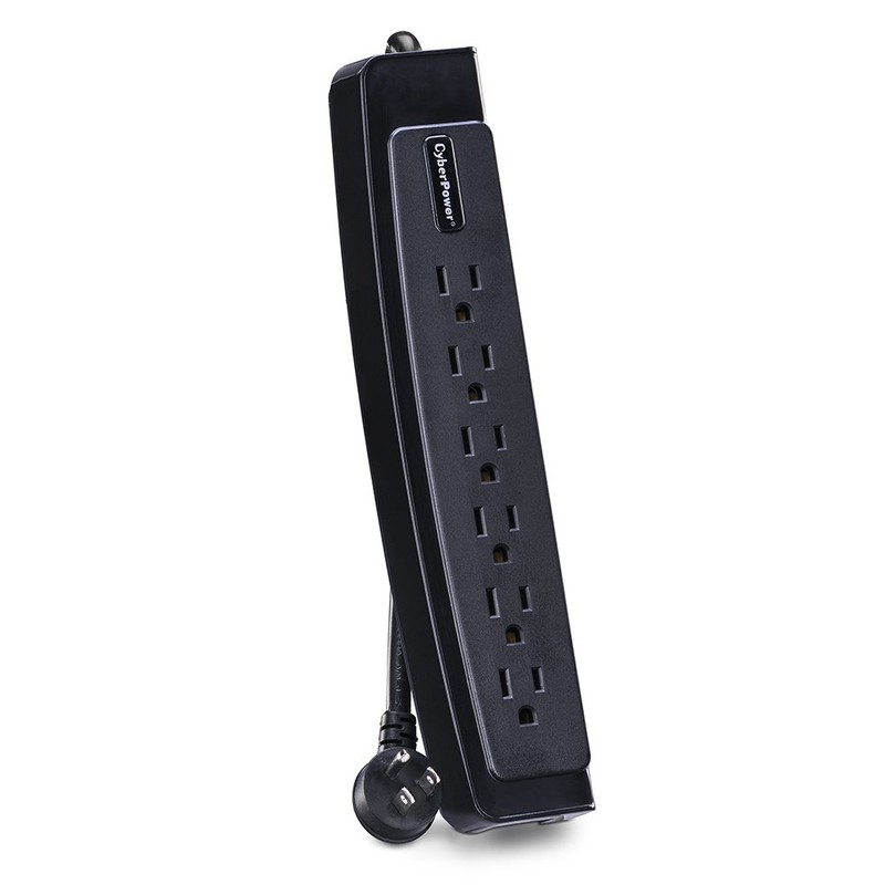 CyberPower CSP604T Professional Surge Protector, 1350J/125V, 6 Outlets, 4ft Power