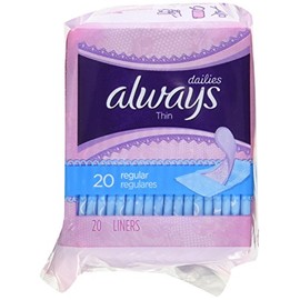 Always Incredibly Thin Slim, Stylish & on the Go Comfortable Daily Liners Regular Pads - 9 Pack of 20 Liners (180 Pads Total)