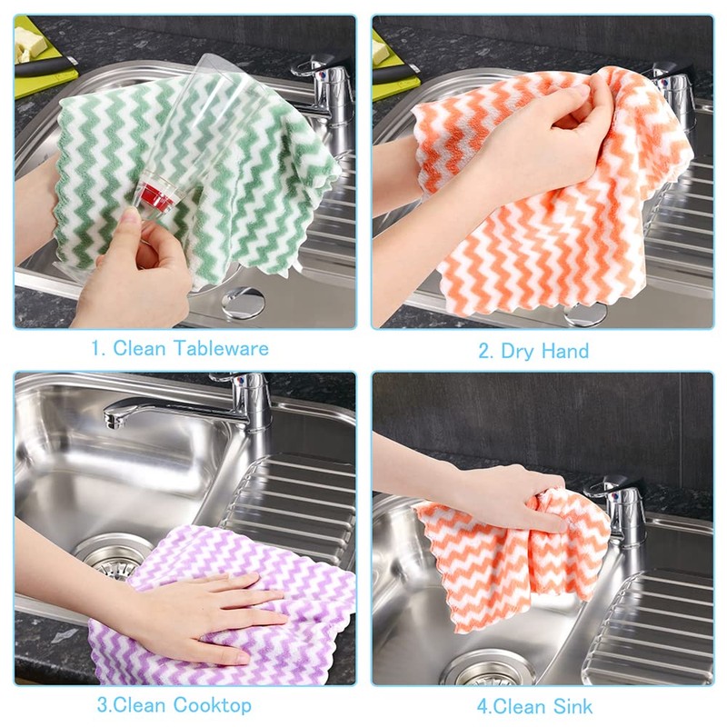 EigPluy Microfiber Cleaning Cloth,12 Pack Dish Cloths,10x10 Inches Dish Towels,Super