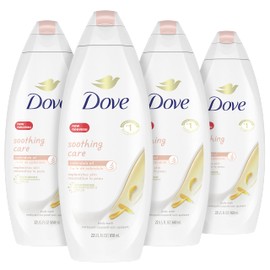 Dove Soothing Care Body Wash for Sensitive Skin with Calendula-Infused Oils Hydrates and Replenishes Skin Sulfate Free 22 oz 4 Count