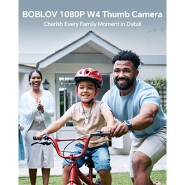 BOBLOV W4 Mini Body Camera, Wearable Camera with 360°Rotatable Clip & Magnetic Clip, 120 Minutes for 1080P Recording, Easy to Use for Lecture, Traveling, Pet Walking and Outdoors Activities (64GB)