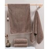 sakano Face Towels, Set of 4, Mushroom Brown, Approx. 13.8