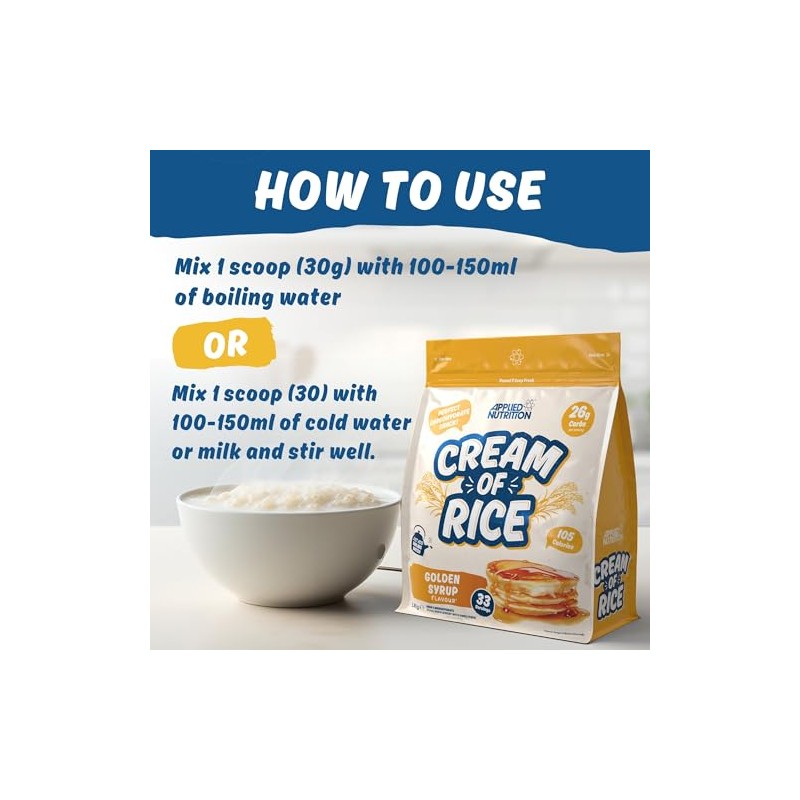 Applied Nutrition Cream of Rice - Suplemento de carbohidratos de