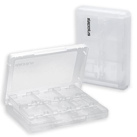 sapolus 3DS Soft Case, Game Soft, Large Capacity, Storage Cassette, Memory Cards, 24 Cards, White, General
