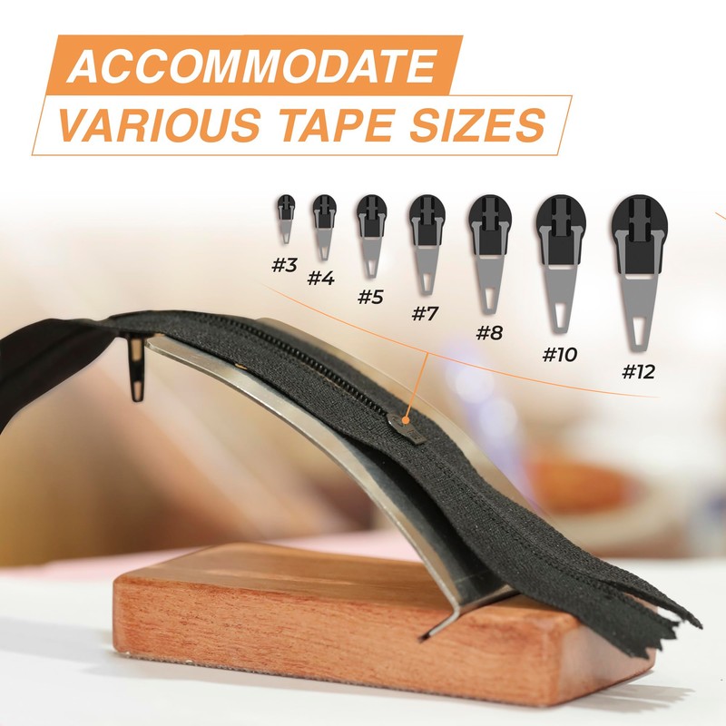 Savina Zipper Jig Tool, Hardwood & Stainless Steel Zipper Installing