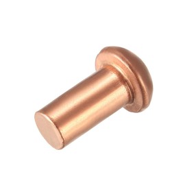 uxcell 20 Pcs 5/16" x 5/8" Round Head Copper Solid Rivets Fasteners