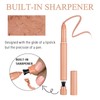 Matte Nude Lip Liner And Lipstick Set With Built-in Sharpener,