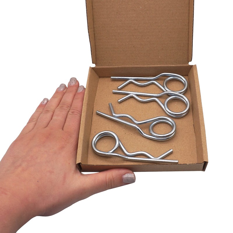 SKIR'CO (Pack of 4) Galvanised Steel Spring Cotter Pins 4mm