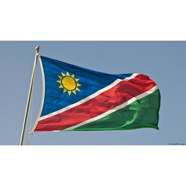 SHATCHI Namibia Large 5x3Ft National Flag Premium Quality with Metal Eyelets Namibian Supporter Fans Event Football Decoration Party Accessory Rugby Sports, Polyester