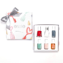 Essie 6 piece Discovery Set: Gel Couture Rock the Runway, Gel Couture Top Coat, expressie Air Dry, Mint Candy Apply, Ballet Slippers, Apricot Oil