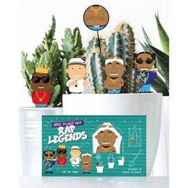Gift Republic Rap Legends Mini Plant Pot Markers Set of 4, Small, GR106001