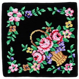 FEILER Fayler Towel Handkerchief 40-04004-01330-7 Hand Towel, Handkerchief, 11.8 x 11.8 inches (30 x 30 cm), BASKET black