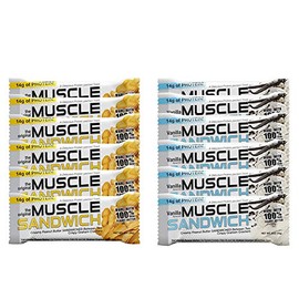 Muscle Foods Muscle Sandwich - Barra de proteina 12 por caja (57 g c/u)