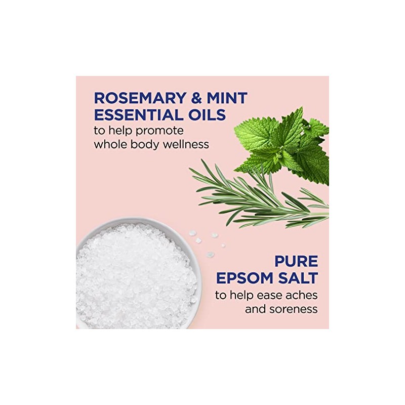 Dr Teal's Pure Epsom Salt Soak, Wellness Therapy with Rosemary
