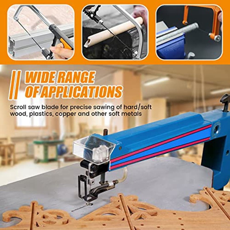 Lyaciomn 48PCS 5 Inch Scroll Saw Blade Pin End Replacement