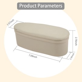 Adjustable Car Armrest, Armrest Extender for Car Center Console, Car Door Elbow Rest with Storage Box, Car Door Armrest Support Pads, Soft Padded Auto Armrest Support Cushion for Driver (Beige)