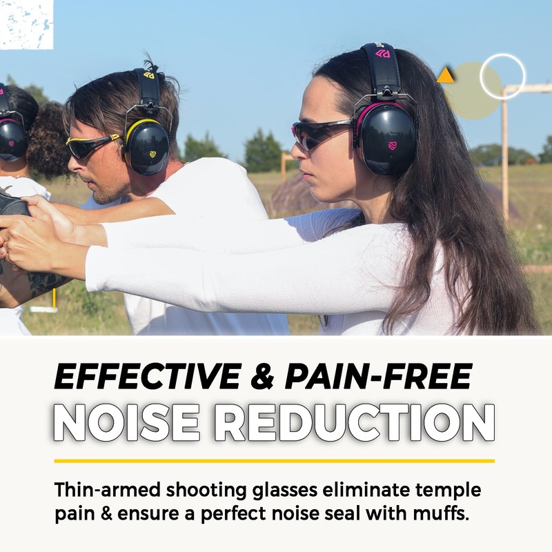 TradeSmart High-Performance Earmuffs for Shooting Range & Shooting Eye Protection