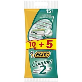 Bic Men’s Comfort 2 Razor, 1 Pack of 10 + 5