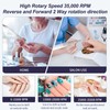 35000RPM Cordless Nail Drill Electric File Forward Reverse LCD Display