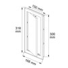 Awenta 6 x 12 Inch Access Panel for Drywall/White ABS