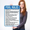Washington Pool Rules Sign, Complies with State of Washington Pool