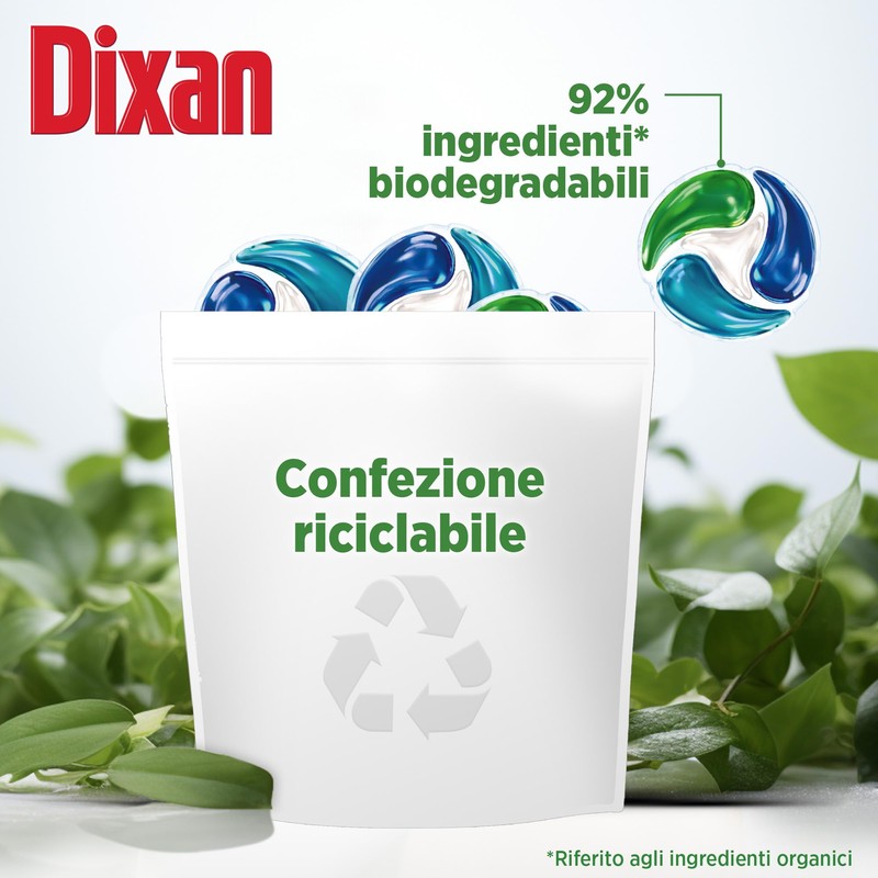 Dixan DISCS 4in1 Classico Detersivo Lavatrice (45 Lavaggi), Capsule lavatrice