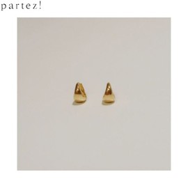PARTEZ Tiny Drop Earrings Gold 1pair, Additional item:None