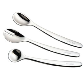 Noji CUT-L2L1015a Cutlery Set A for Right Hand, Set of 3, For Weaning (Food Eating) - 5 Years Old