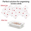 64 Pcs Playing Card Box, Clear, Snap Closed, Storage Organizer