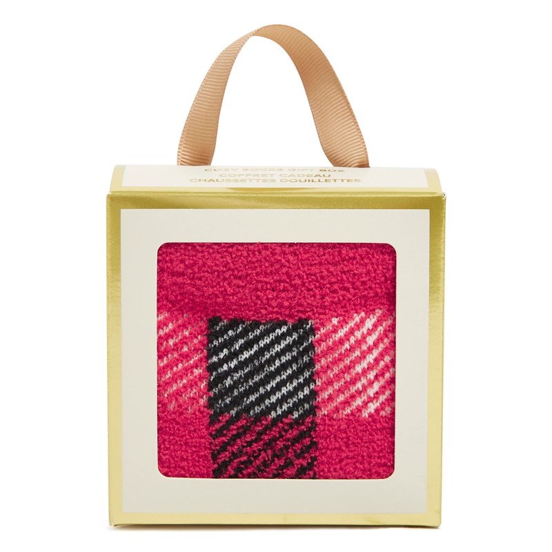 Vera Bradley Cozy Socks with Gift Box, Fireplace Plaid