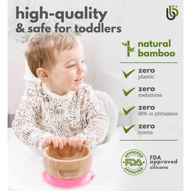 bamboo bamboo Baby Plate, Baby Gift, Children's Crockery Set with